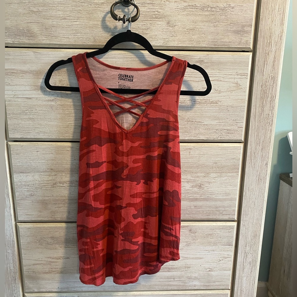 Red Camo Women's Tank Top